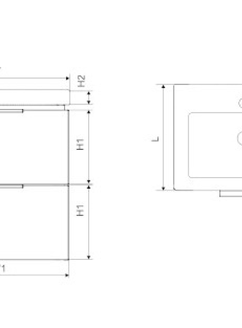 Blanko szafka szałwiowa z umywalką z otworem