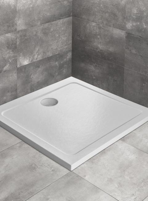 Brodzik kwadratowy DOROS C STONE BIAŁY Radaway | Strefa kąpieli