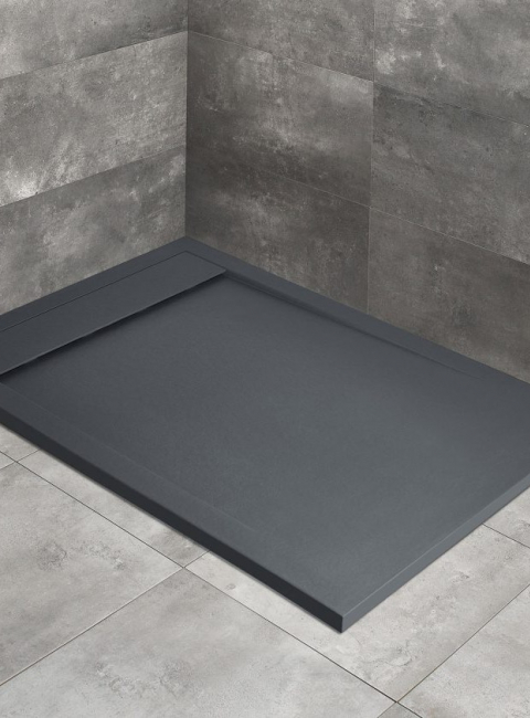 Brodzik prostokątny TEOS F ANTRACYTOWY Radaway | Strefa kąpieli