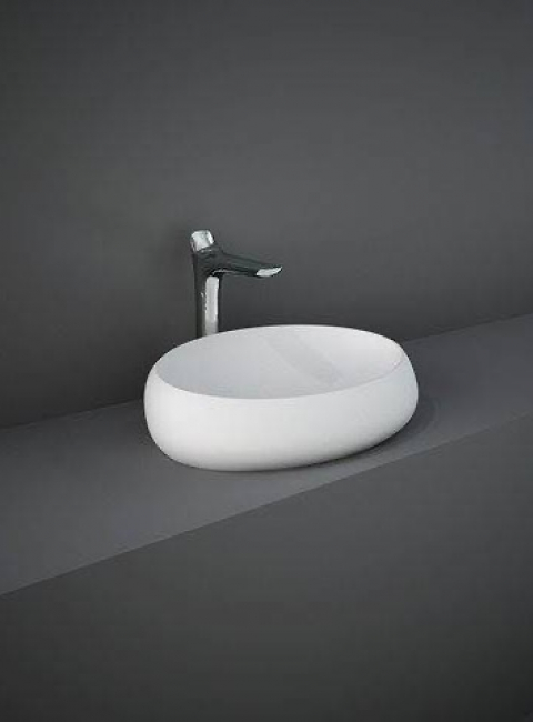 cloud umywalka nablat. owalna 58x40cm biały mat