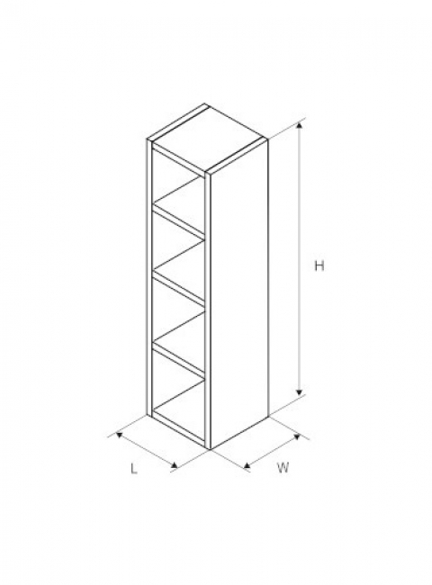 Szafka wisząca otwarta, dąb