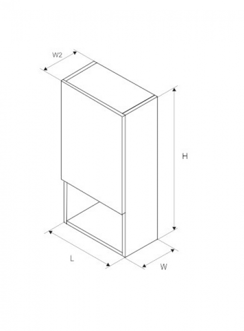 Szafka wisząca lewa z frontem