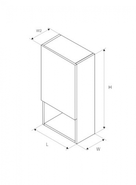 Szafka wisząca prawa z frontem