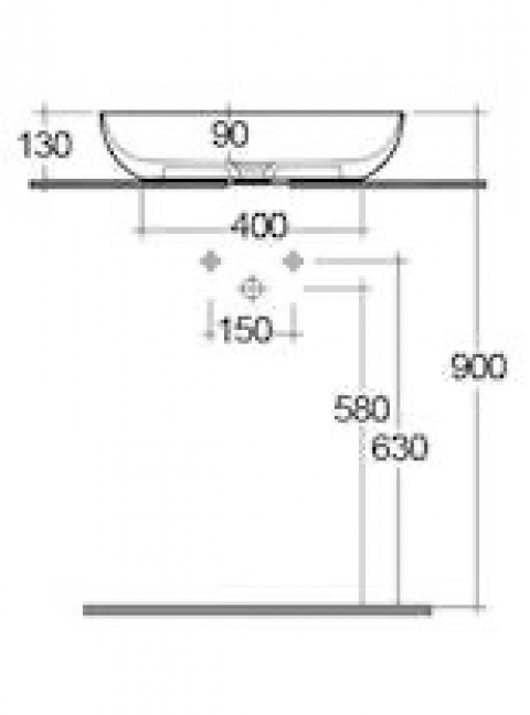 feeling umywalka slim owalna 55 cm cappuccino mat