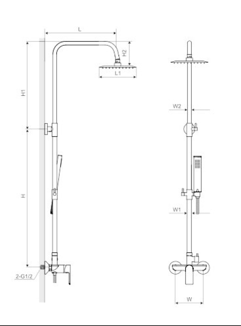 Glad Zestaw prysznicowy