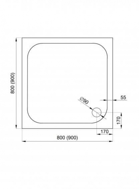 Brodzik kwadratowy kompaktowy FULL