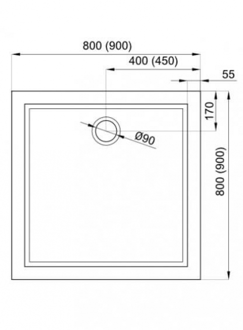 Brodzik posadzkowy kwadratowy GOLIAT