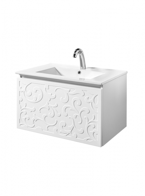 Szafka łazienkowa Sanitti Floro 70 cm biała z umywalką UMW-70