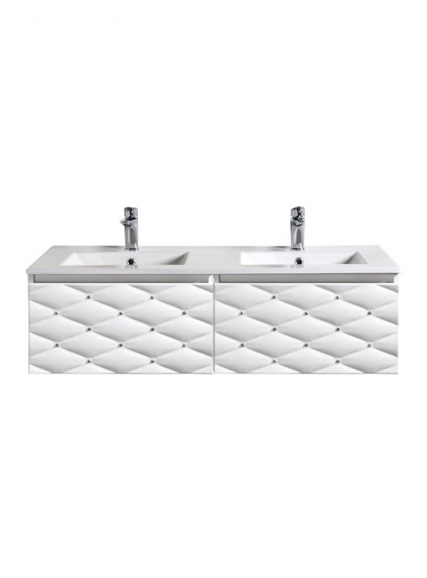 Szafki łazienkowe 2 x 60 cm Sanitti Lira 2 x LS-60/33/SVS front z kryształkami 