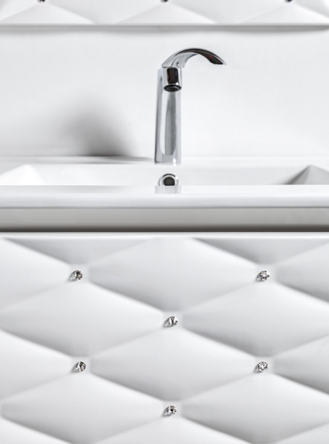 Szafki łazienkowe 2 x 60 cm Sanitti Lira 2 x LS-60/33/SVS front z kryształkami 