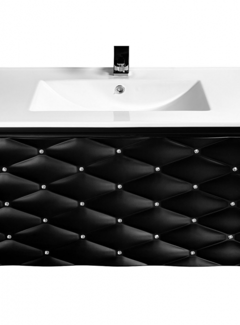 Szafka Sanitti Lira LSC-80/44/SVS czarna z kryształkami z umywalką