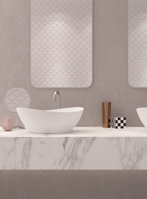 Umywalka nablatowa dolomitowa Sanitti TRE