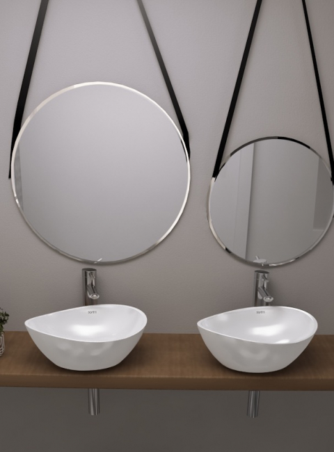 Umywalka nablatowa dolomitowa Sanitti TRE