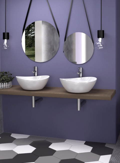 Umywalka nablatowa dolomitowa Sanitti TRE