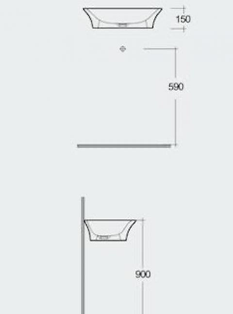 sensation umywalka 60x38 cm
